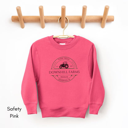 Custom Farm YOUTH/KIDS Crewneck Sweatshirt Personalized Local Produce Dealer Personalized Gift Farmer's Market Shirt Homesteading