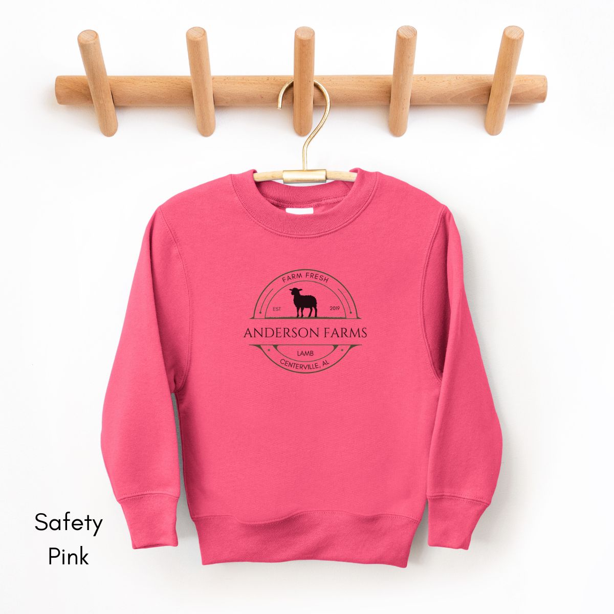 Custom Sheep Lamb Farm YOUTH/KIDS Crewneck Sweatshirt