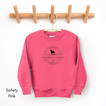 Custom Sheep Lamb Farm YOUTH/KIDS Crewneck Sweatshirt