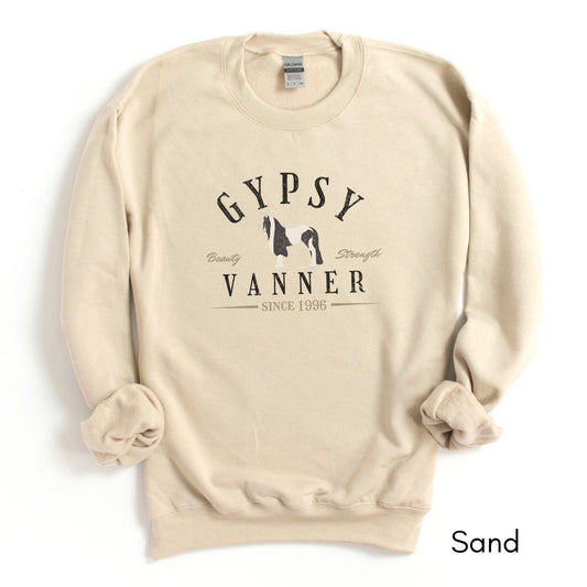 Gypsy Vanner Horse - Unisex Crewneck Sweatshirt | Horse Lover shirt | Gift for Equestrian |  Horse Breed Sweatshirt