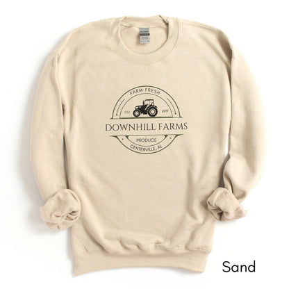 Custom Farm Unisex Crewneck Sweatshirt Local Farmer Produce Dealer Gift for Farmers Personalized Farmer's Market Sweatshirt Homestead Shirt