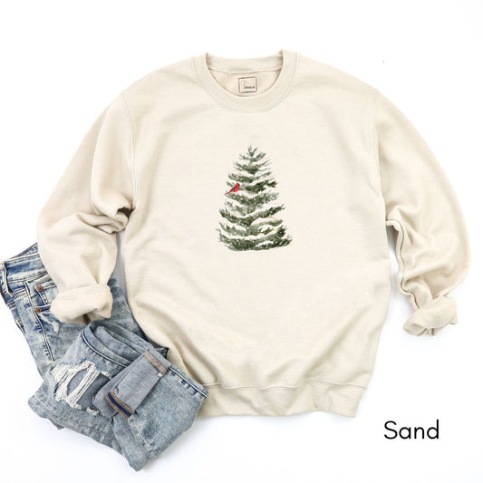 The Visitor - Winter Caridnal, Holiday Comfort Unisex Crewneck Sweatshirt