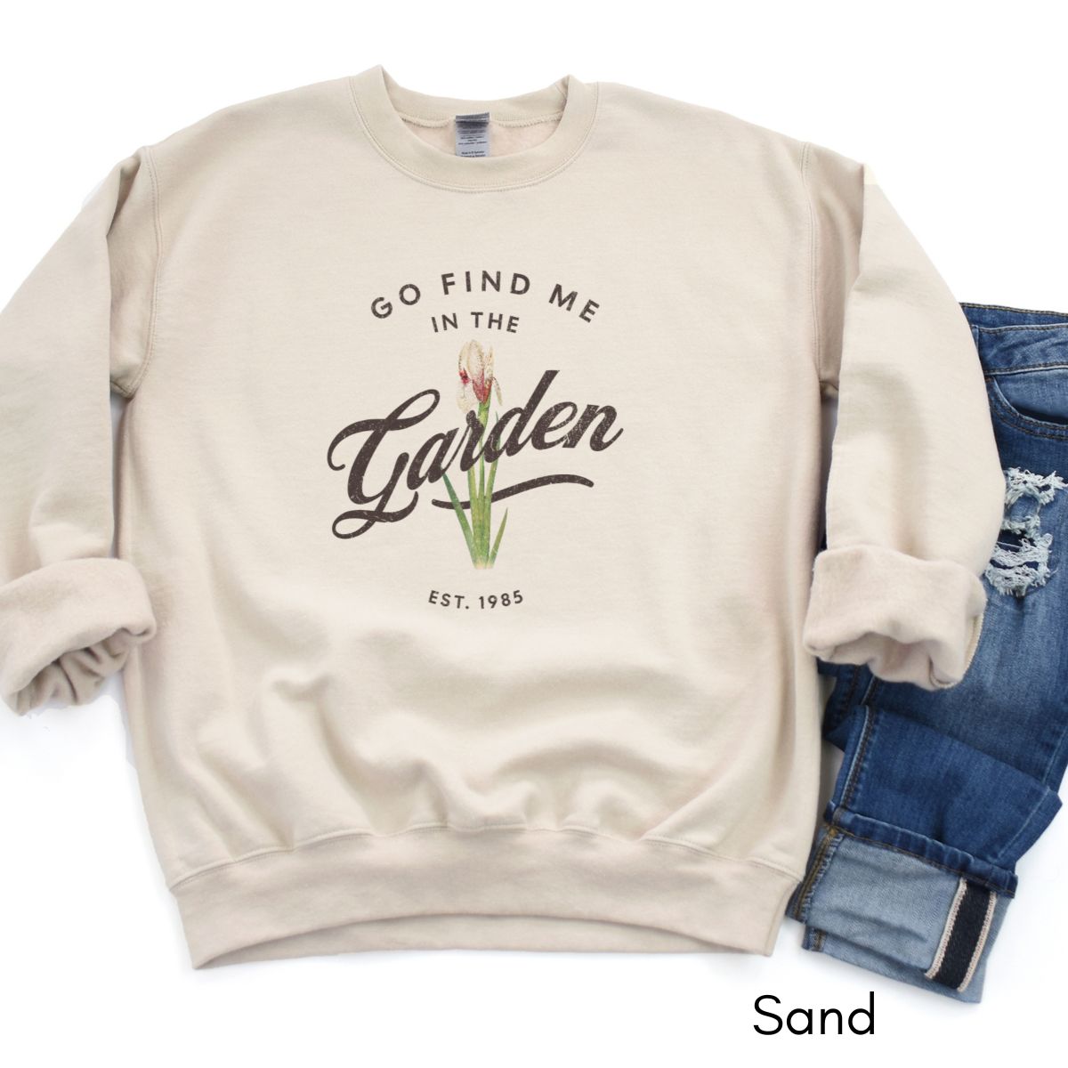 Find me in the Garden - Gardener's Sweatshirt | Unisex Heavy Blend Crewneck Sweatshirt| Farmer's Market sweatshirt | Flower Garden shirt |Homestead Sweatshirt | Flower Lover's Gift