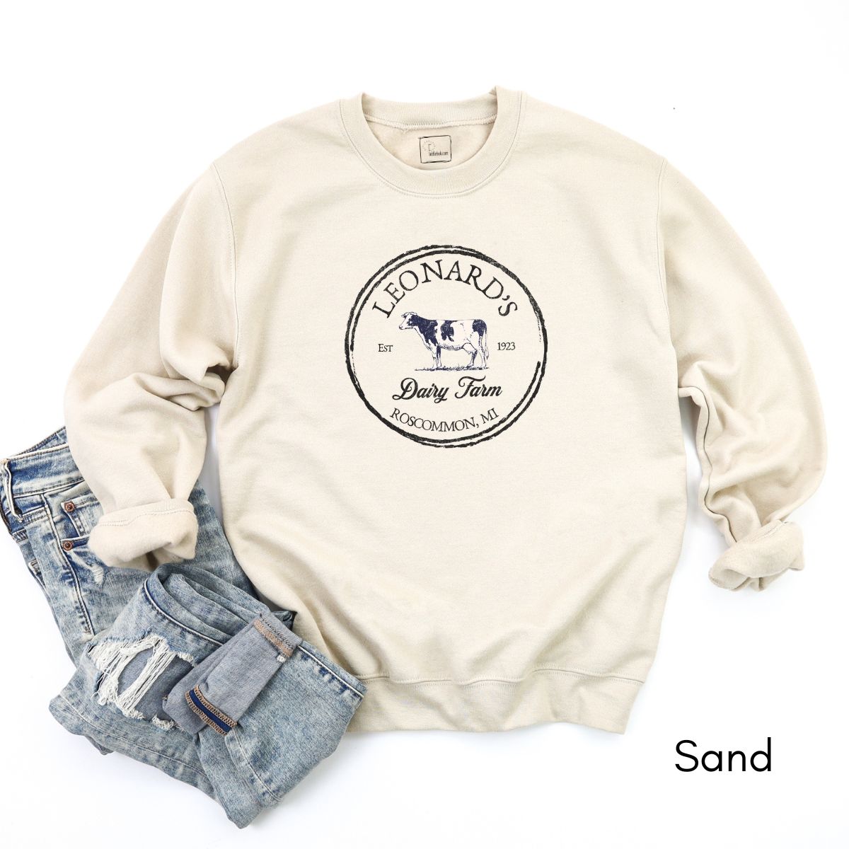 Custom Dairy Farm Unisex Crewneck Sweatshirt