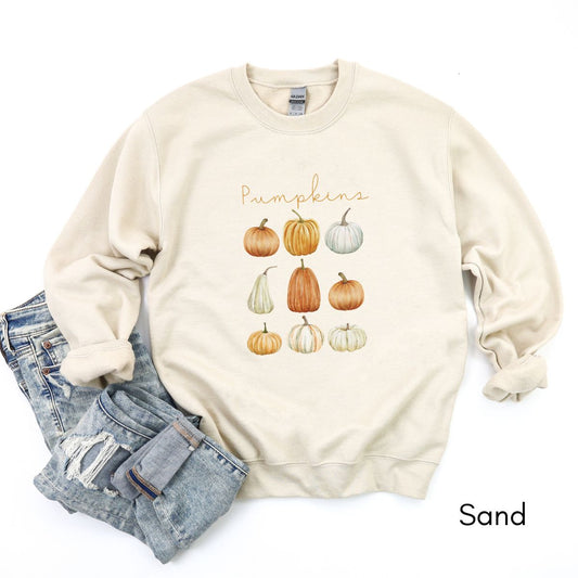 Pumpkins - Unisex Crewneck Sweatshirt | Fall Festival shirt | Halloween Sweatshirt | Autumn Pumpkin Sweatshirt | Pumpkin Fall Lovers Gift