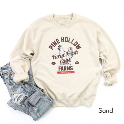 Custom Egg farm Crewneck Vintage Style Sweatshirt
