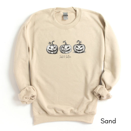 Jack O' Lantern Crewneck Sweatshirt | Halloween Sweatshirt | Pumpkin shirt | Vintage Style Fall Sweatshirt | Halloween Lover Gift