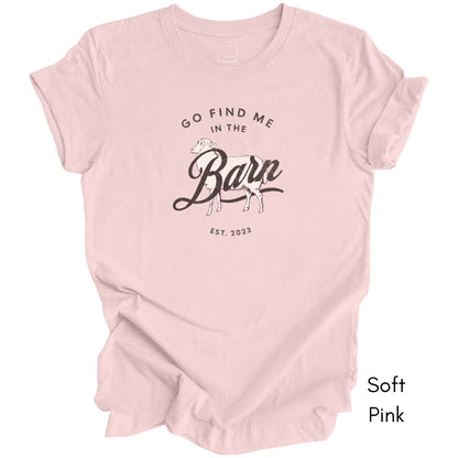 Find Me in the Sheep Barn Tee | Farmer's Short Sleeve Tee | Sheep Lover T-shirt | Mother's Day Gift | Pastel Spring Color Tee