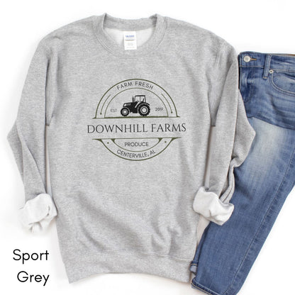 Custom Farm Unisex Crewneck Sweatshirt Local Farmer Produce Dealer Gift for Farmers Personalized Farmer's Market Sweatshirt Homestead Shirt