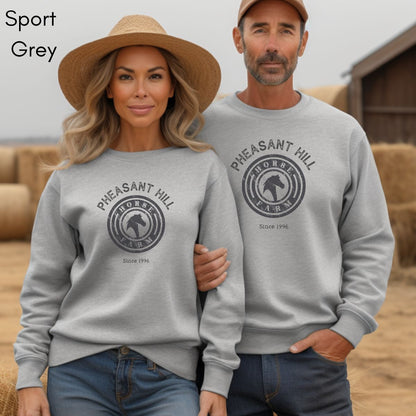 Custom Horse Farm Unisex Crewneck Sweatshirt| Horse Lover sweatshirt | Personalized Gift for Equestrian | Custom Equine Sweatshirt