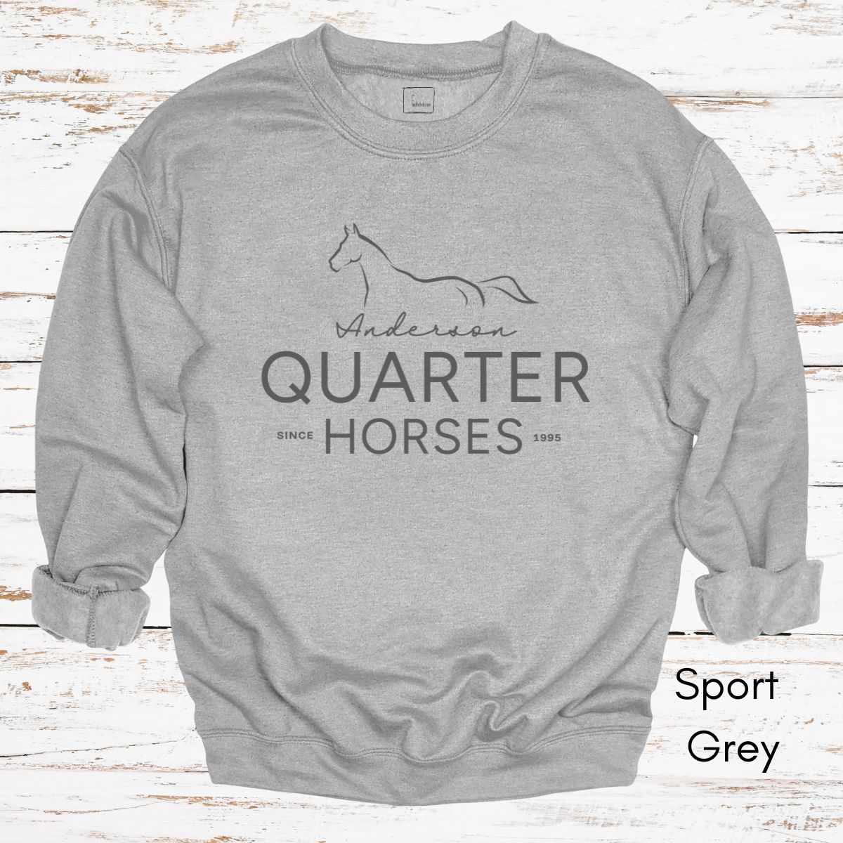 Custom Quarter Horse Farm Unisex Crewneck Sweatshirt