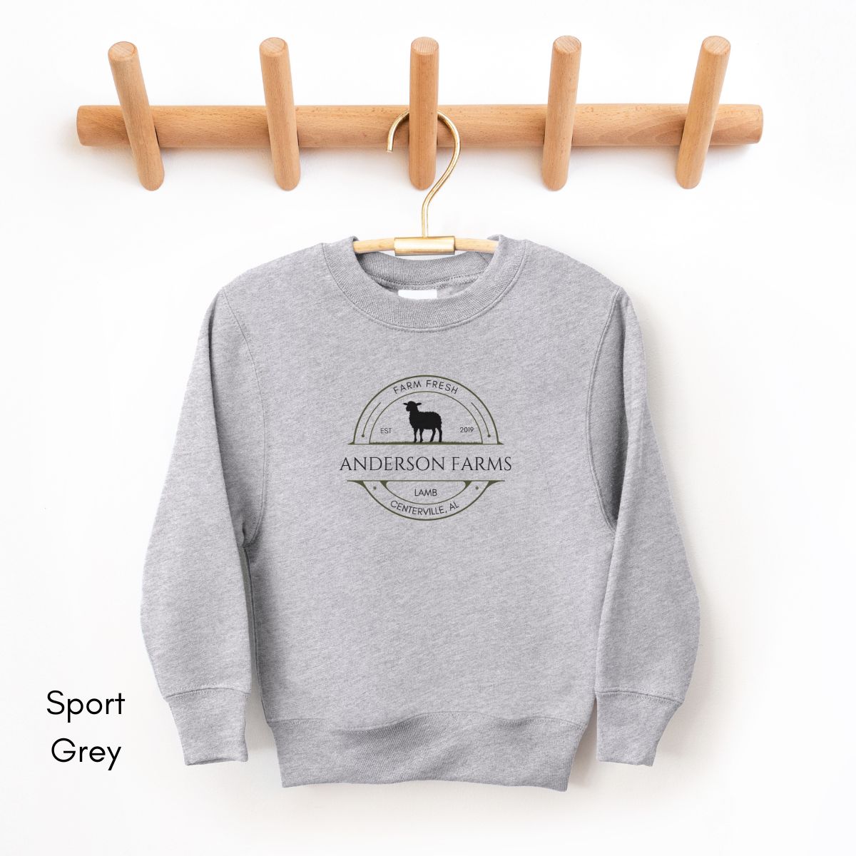 Custom Sheep Lamb Farm YOUTH/KIDS Crewneck Sweatshirt
