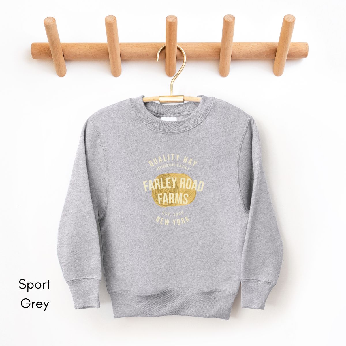 Custom Hay Farm YOUTH/KIDS Crewneck Sweatshirt Local Hay Dealer Personalized Gift for Farmers Homesteading Shirt Agriculture Farmer's Market Shirt