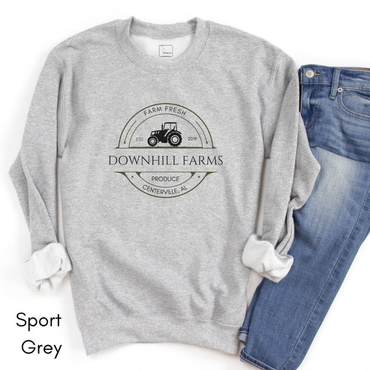 Custom Farm Tractor Unisex Crewneck Sweatshirt