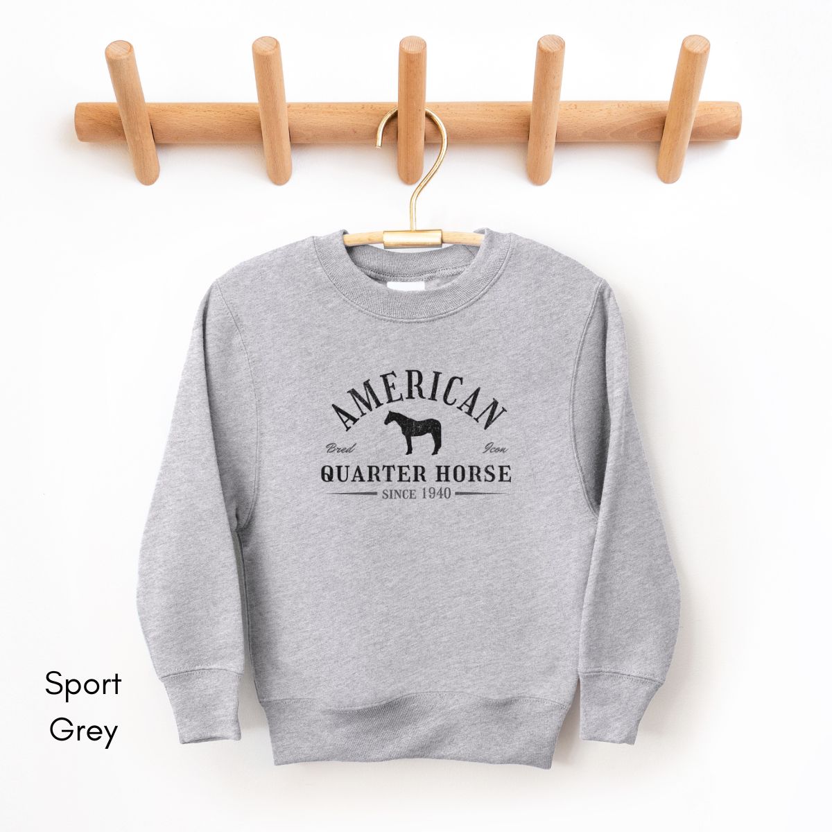 American Quarter Horse YOUTH/KIDS Crewneck Sweatshirt