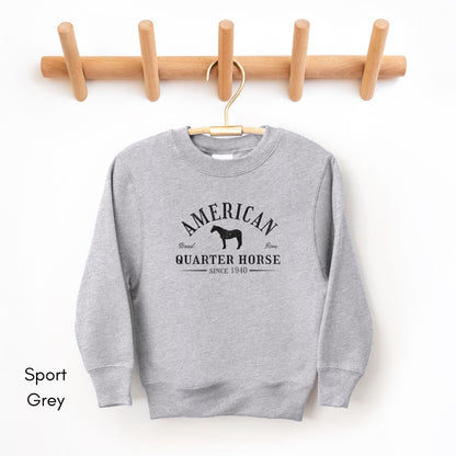 American Quarter Horse YOUTH/KIDS Crewneck Sweatshirt