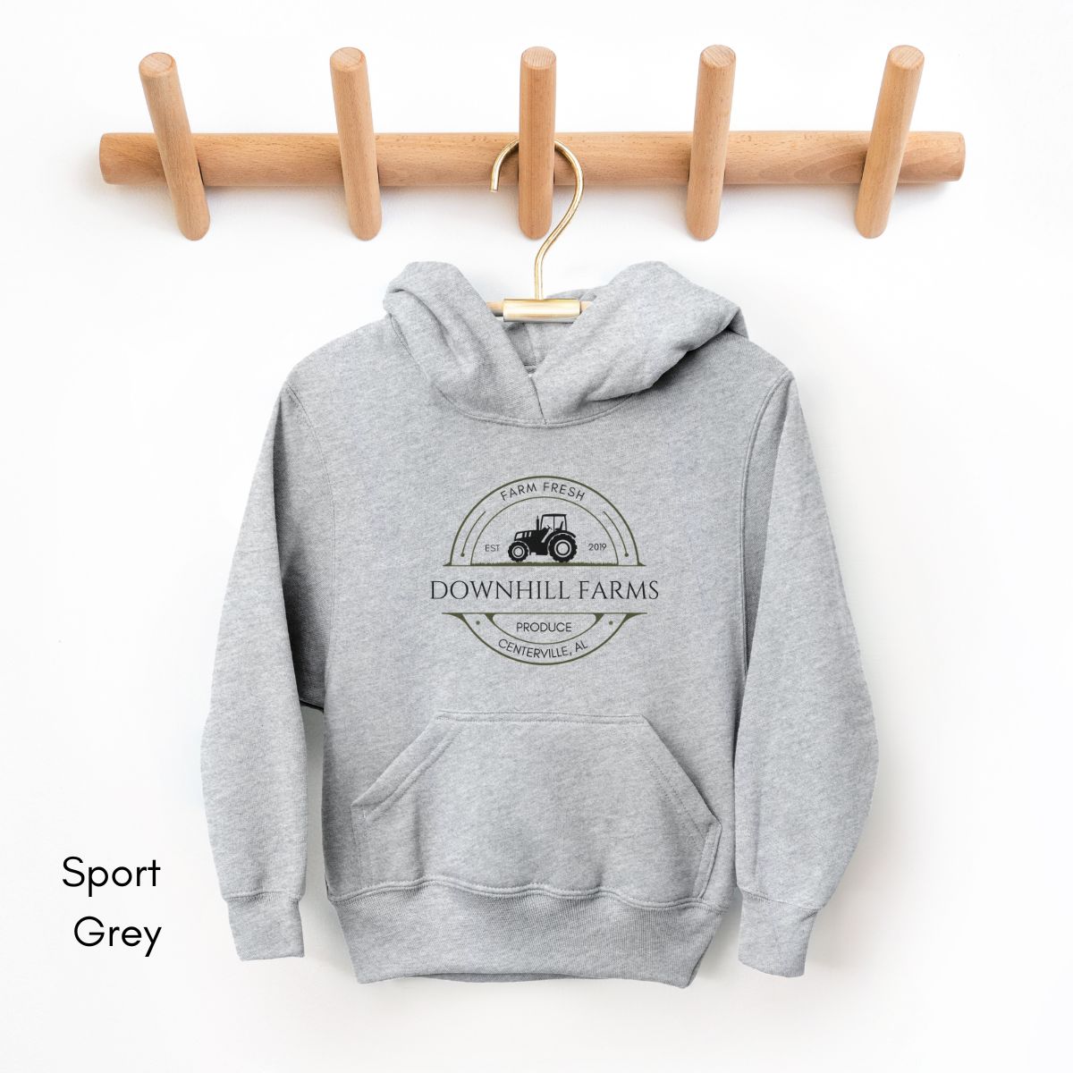 Custom Farm YOUTH/KIDS Heavy Blend Hooded Tractor Sweatshirt