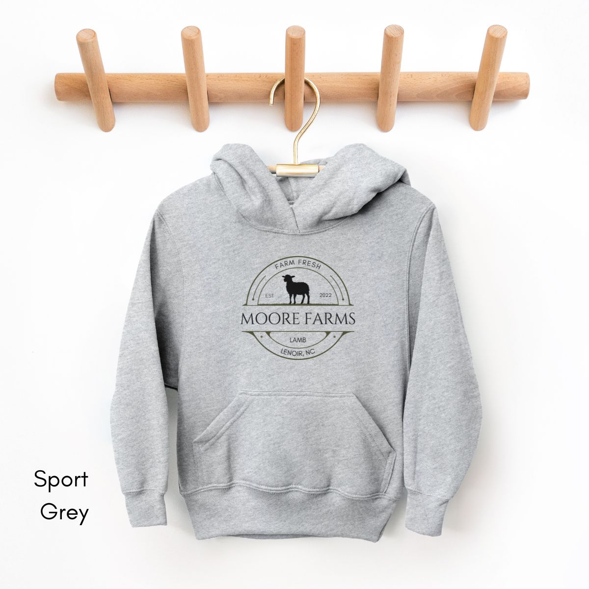 Custom Sheep Farm YOUTH/KIDS Heavy Blend Hooded Sweatshirt