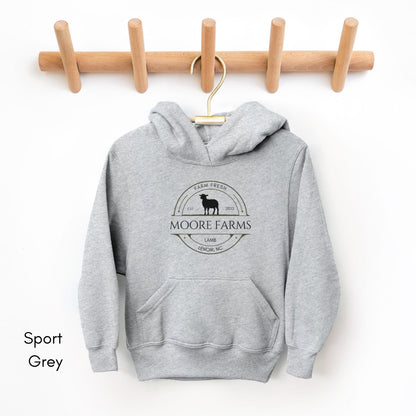 Custom Sheep Farm YOUTH/KIDS Heavy Blend Hooded Sweatshirt