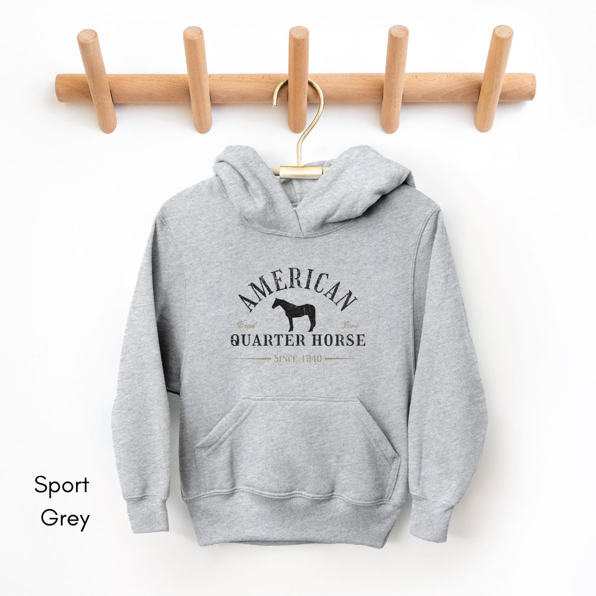 American Quarter Horse YOUTH Heavy Blend Unisex Hooded Sweatshirt