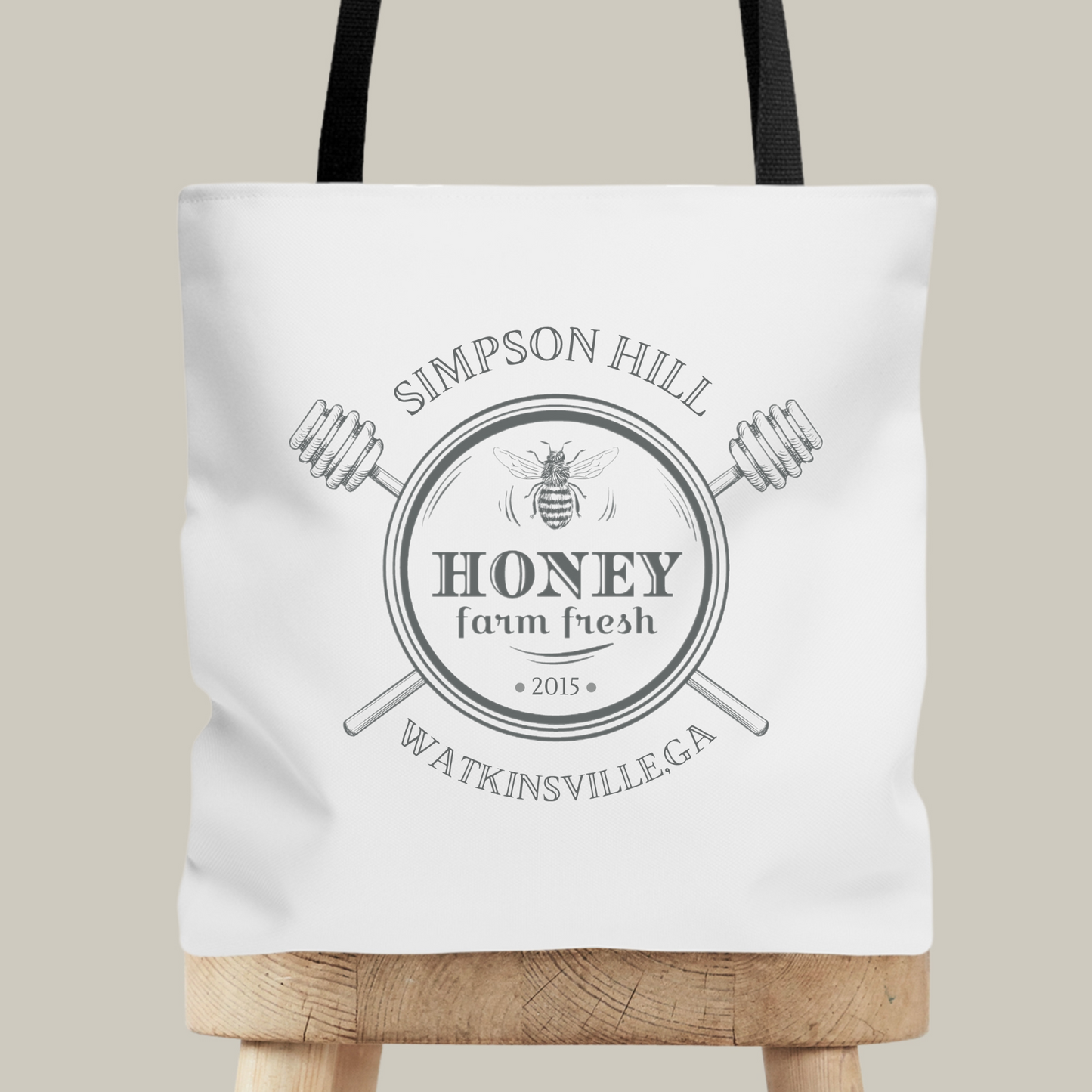 Custom Honey Farm Tote Bag Personalized Farmer's Market Bag Local Honey Dealer Shoulder Bag Bee Keeper Tote