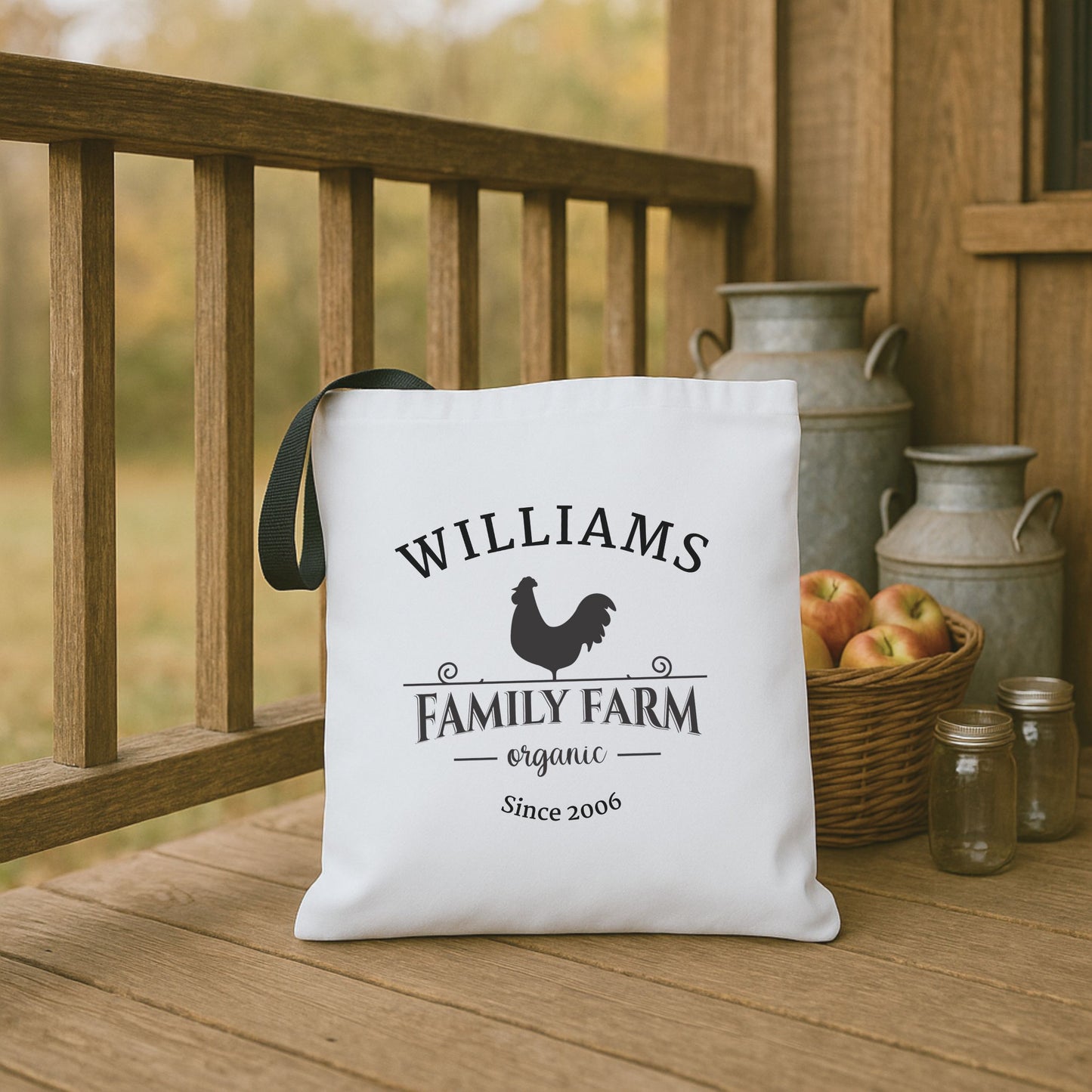 Custom Family Farm Tote Bag