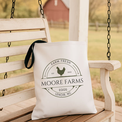 Custom Egg Farm Tote Bag