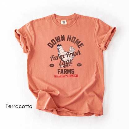 Custom Vintage Egg Farm Tee- Unisex Midweight T-shirt