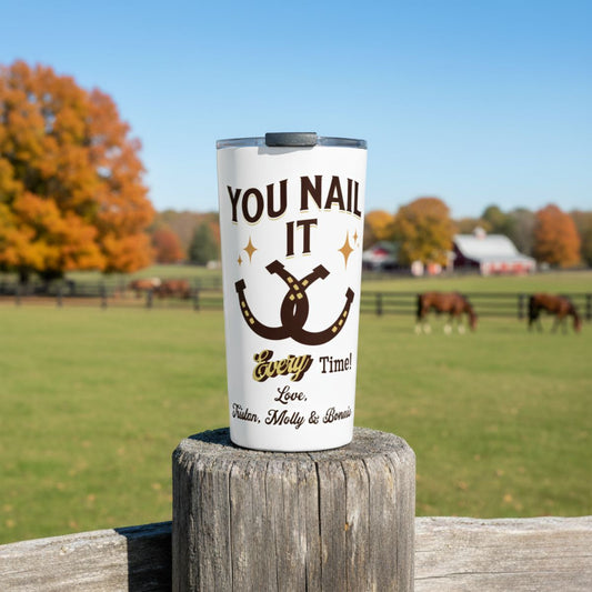 Custom Farrier Horse Farm Gift Personalized Tumbler 20oz