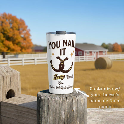 Custom Farrier Horse Farm Gift Personalized Tumbler 20oz