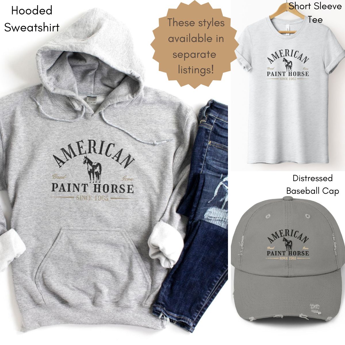 American Paint Horse - Unisex Crewneck Sweatshirt | Horse Lover shirt | Gift for Equestrian |  Horse Breed Sweatshirt | Spotted Horse