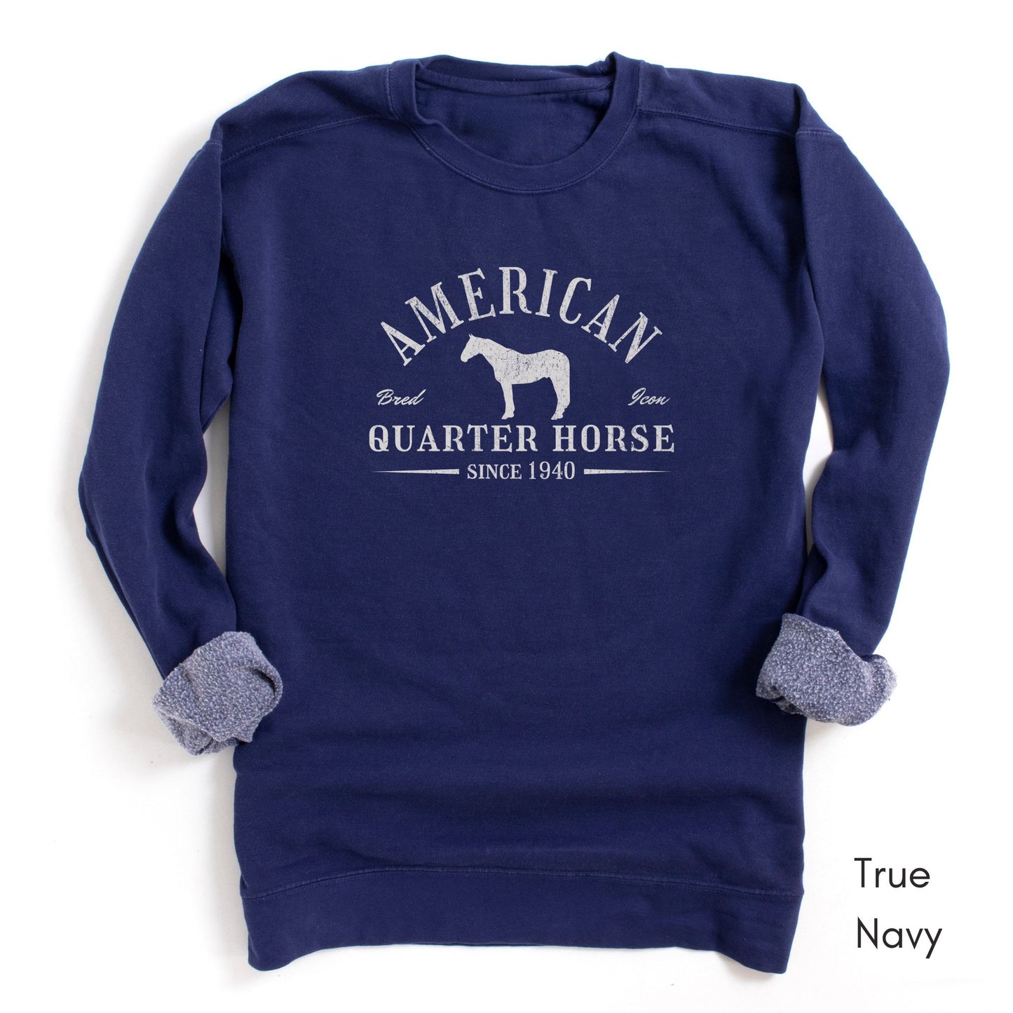American Quarter Horse Garment-Dyed Vintage Style Sweatshirt