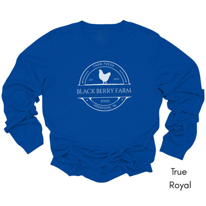 Custom Long Sleeve Light Weight Jersey Local Egg Farm Tee