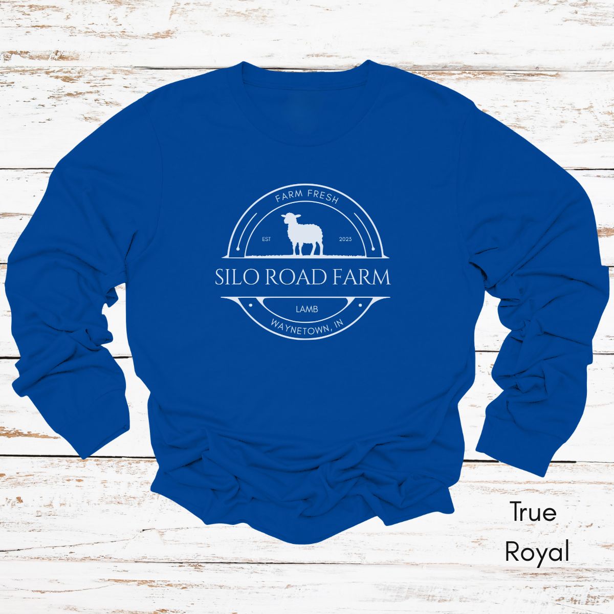 Custom Sheep Lamb Farm Long Sleeve Light Weight Jersey T-shirt