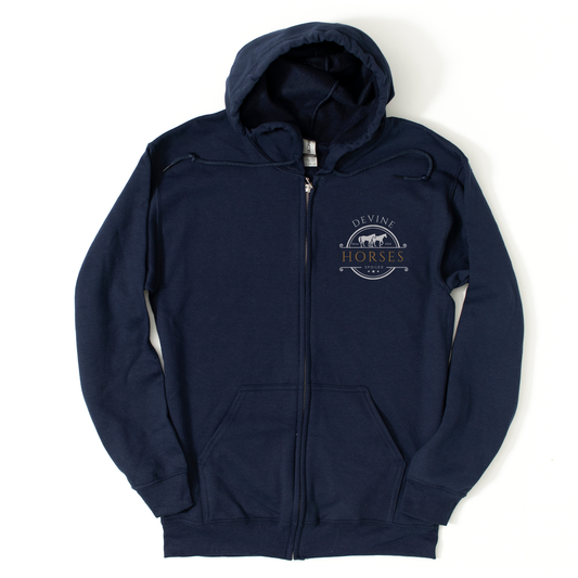 Custom Spoiled Horse Farm Zip Unisex Hoodie