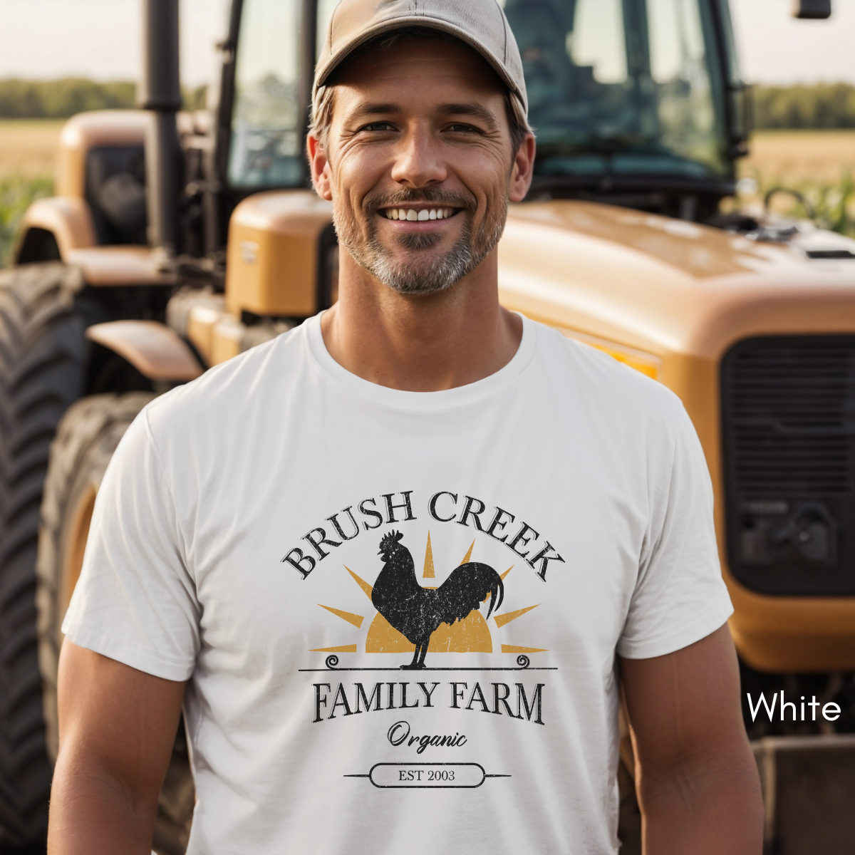 Custom Family Farm Chicken Rooster Unisex Jersey Light Weight T-shirt