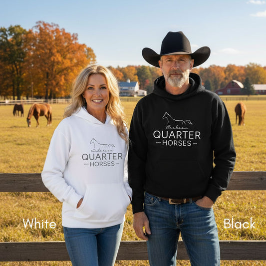 CUSTOM Quarter Horse Farm Hoodie - Unisex Heavy Blend Hooded Sweatshirt