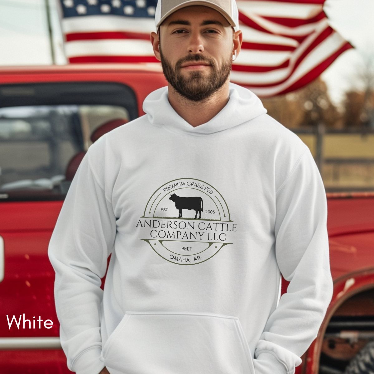 Custom cattle Farm/Ranch HOODIE Unisex Heavy Blend Hooded Sweatshirt Heifer Version - Personalized Gift for Ranchers/Farmers Homestead Shirt Farmer's Market Sweatshirt