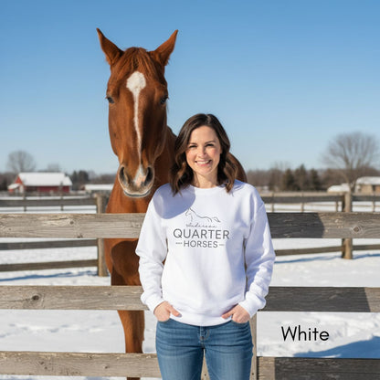 Custom Quarter Horse Farm Unisex Crewneck Sweatshirt