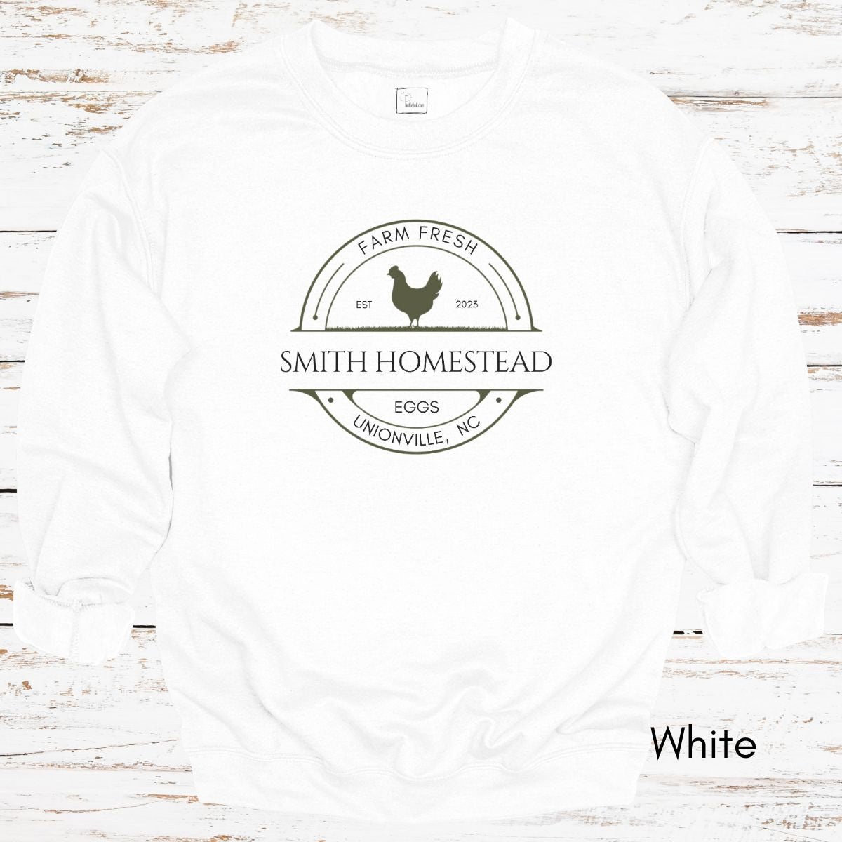 Custom Egg Farm Unisex Crewneck Sweatshirt