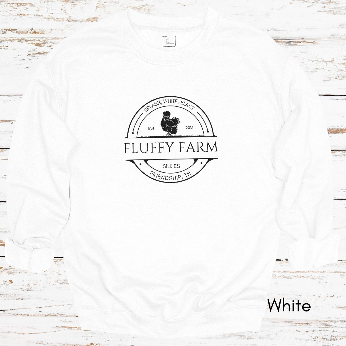 Custom Silkie Chicken Farm Unisex Crewneck Sweatshirt