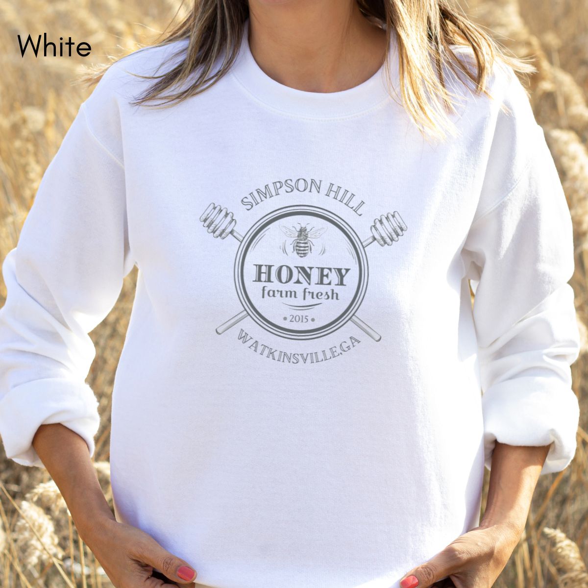 Custom Bee Honey farm Unisex Crewneck Sweatshirt | Gift for Bee Keepers | Homestead Shirt | Apiarist Farmer's Market Sweatshirt