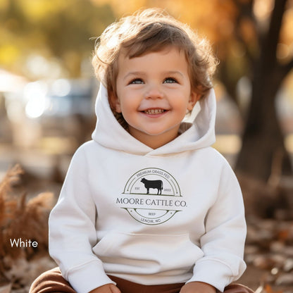 Custom Cattle Farm Ranch YOUTH/KIDS Heavy Blend Hooded Sweatshirt Personalized gift for Cattle farmers Local Beef Dealer Hoodie Farmer's Market Shirt