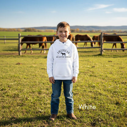 American Quarter Horse YOUTH Heavy Blend Unisex Hooded Sweatshirt