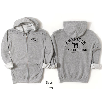 American QuarterHorse Unisex Zip Hoodie