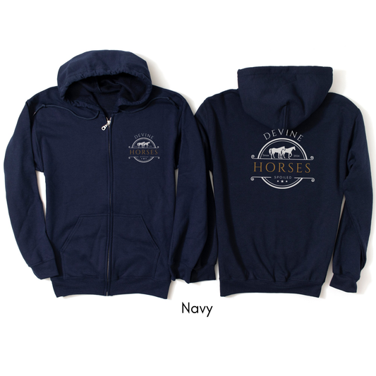 Custom Spoiled Horse Farm Zip Unisex Hoodie