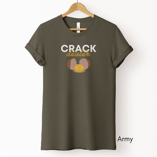 Crack Dealer Tee | Unisex Jersey Short Sleeve Tee | Funny Farm Life Tee | Chicken Egg Tee | Funny Egg Tee