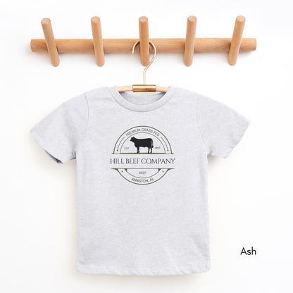 Custom Youth/Kids Beef Cattle Farm Short Sleeve Tee Personalized Ranch Tshirt Gift for Ranchers Farmers Market T-shirt Homestead Tee