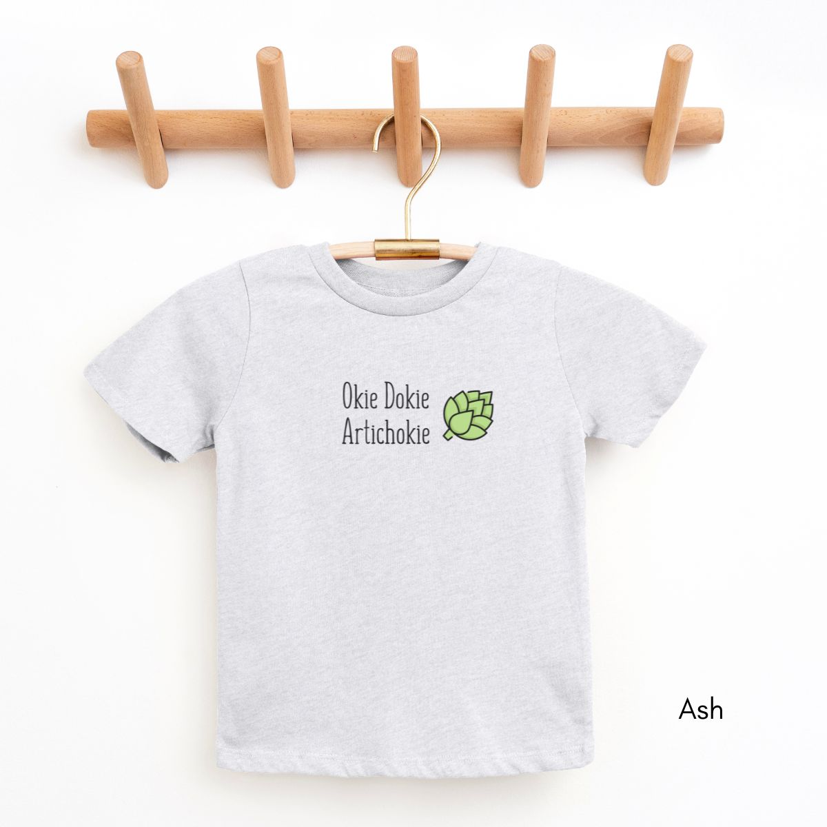 Okie Dokie Artichokie YOUTH Short Sleeve Tee | Funny Vegetable Tshirt | Veggie Pun Shirt | Farmer's Market T-shirt | Silly Homesteading Tee