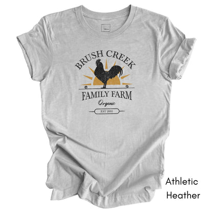 Custom Family Farm Chicken Rooster Unisex Jersey Light Weight T-shirt
